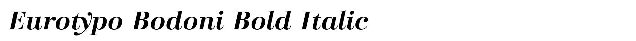 Eurotypo Bodoni Bold Italic image